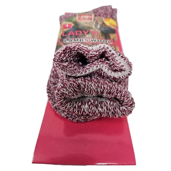 Women Lamb Wool Marled Socks Size 9-11 Thermal Warm Soft Cozy Cold Weather 6Pack - Picture 2 of 3